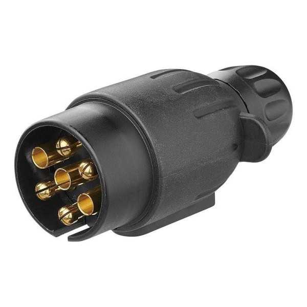 Fiche 7-pôles PVC avec aimant | ProPlus | Prise Remorque & câblage