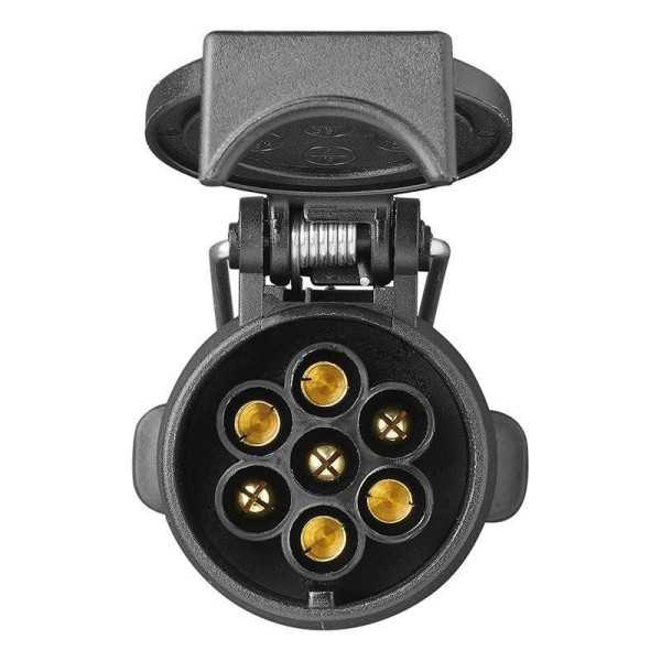 Prise 7-pôles PVC flottante avec crochet | PAT | Prise Remorque & c...