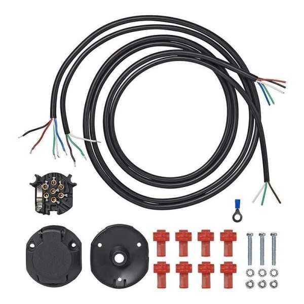 Faisceau d´attelage 7 et1-pôles PVC et 1,50M câble 8 fils dans blis...