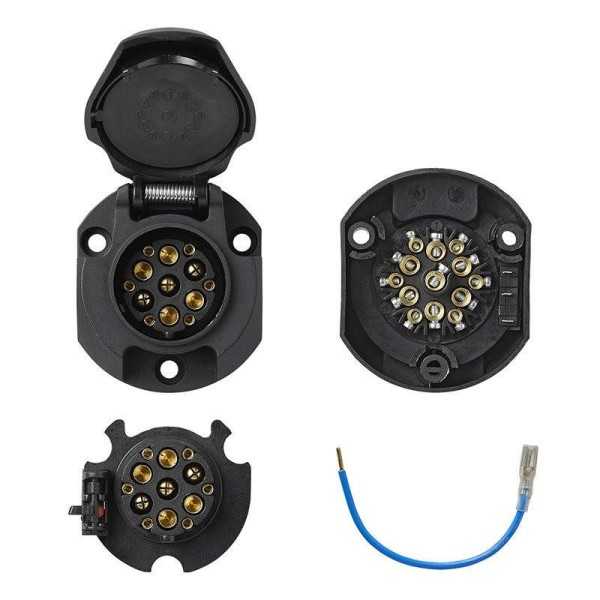 Prise 13-pôles PVC type Multicon West | PAT | Prise Remorque & câblage