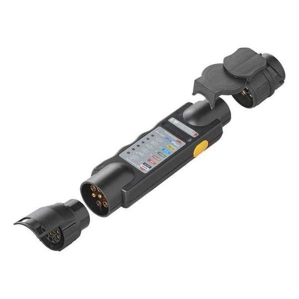 Testeur de prise 7-pÃ´les 12V set avec 2 adaptateurs dans blister