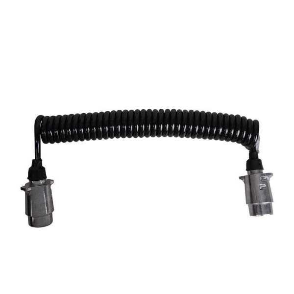 Câble spiralé 4,5M avec 2x fiche 7-pôles métal | ProPlus | Prise Re...