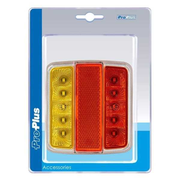 Feu arriÃ¨re 4 fonctions 98x105mm 14LED PM dans blister