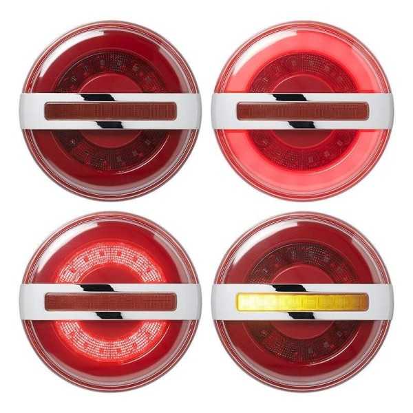 Feu arrière 3 fonctions 140mm LED avec clignotant dynamique | ProPl...