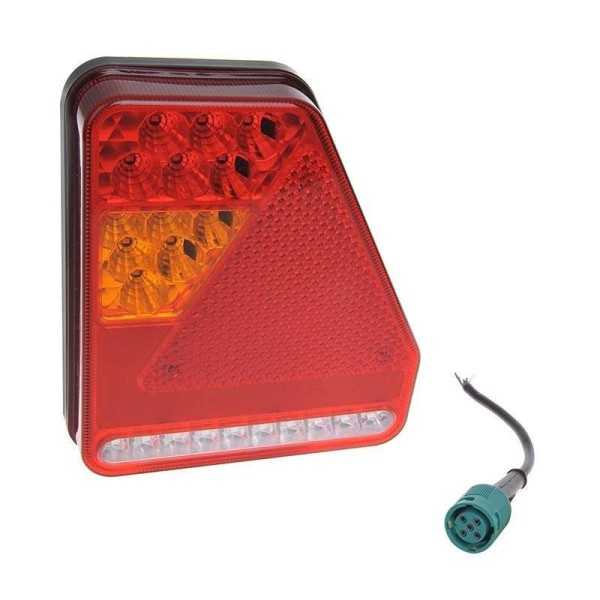 Feu arriÃ¨re 5 fonctions 208x188mm 22LED droite UK