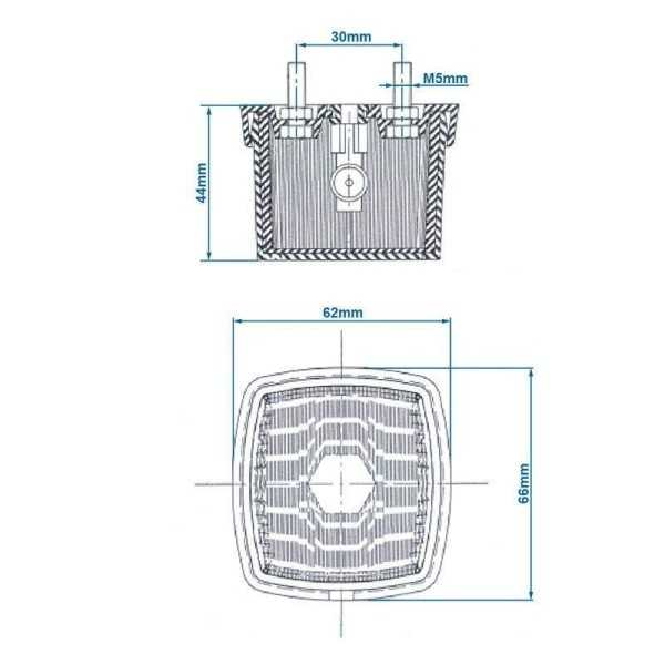 Feu de position blanc 66x62mm avec catadioptre dans blister | ProPl...