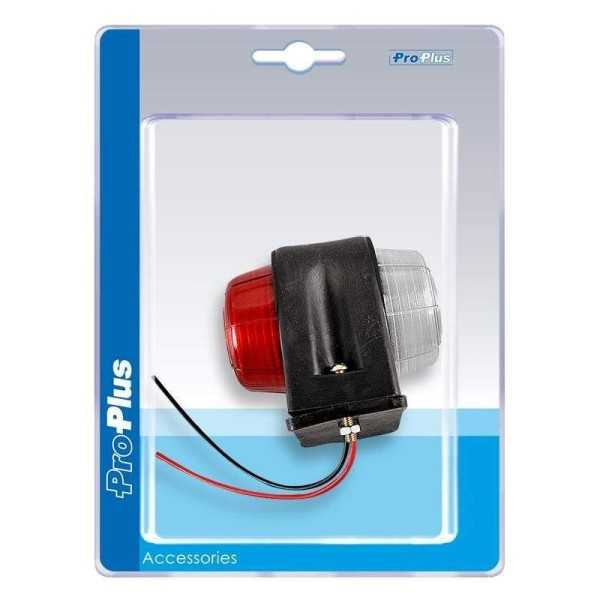 Feu de gabarit rouge blanc 67x78mm plat dans blister