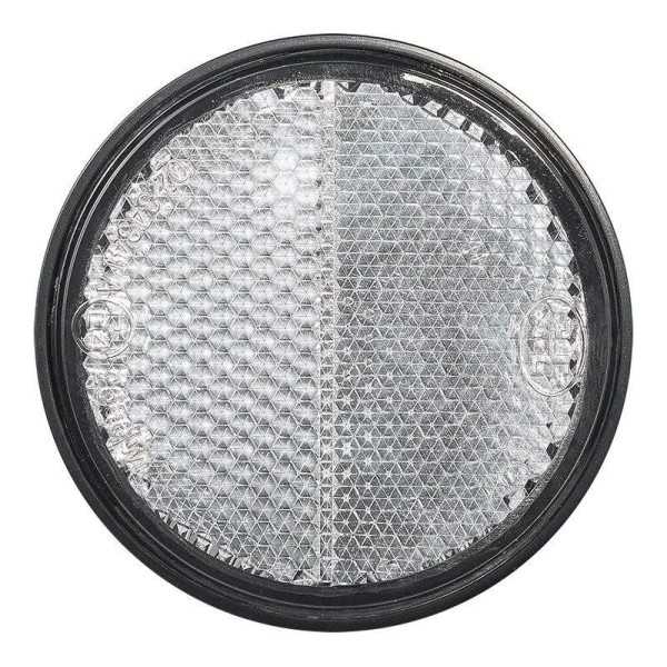 Réflecteur blanc 58mm adhésif avec plaque de base 2 pièces dans bli...