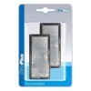 RÃ©flecteur blanc 85x39mm adhÃ©sif avec plaque de base 2pcs. dans blister