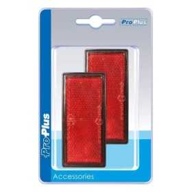 RÃ©flecteur rouge 85x39mm adhÃ©sif avec plaque de base 2pcs. dans blister