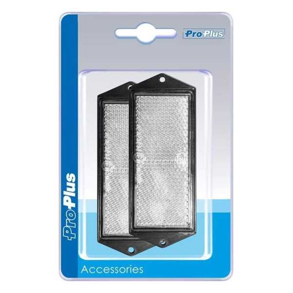 RÃ©flecteur blanc 104x40mm Ã  visser 2 piÃ¨ces dans blister