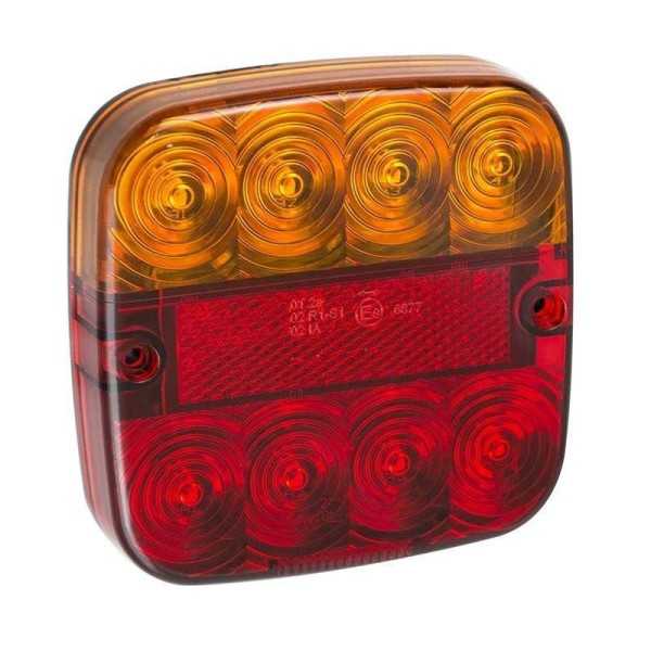 Feu arrière 12V 5 fonctions 107x107mm 8LED dans blister | ProPlus |...