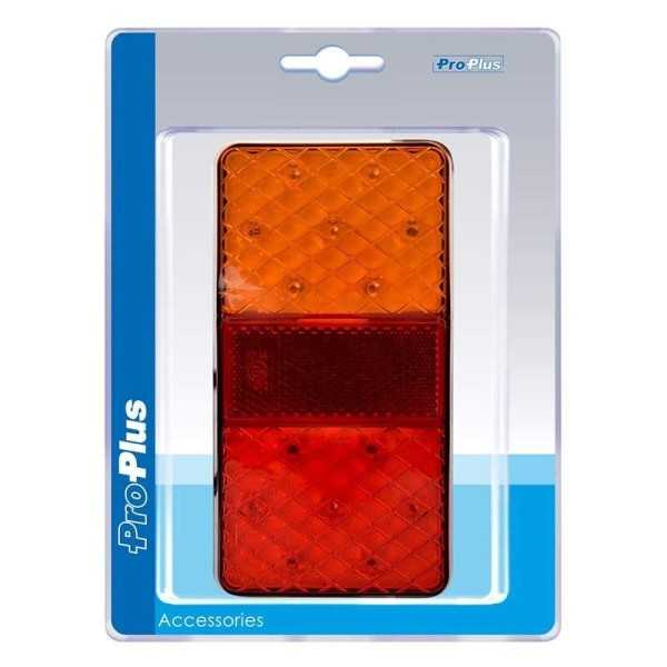 Feu arriÃ¨re 12 24V fonctions 100x100mm LED dans blister