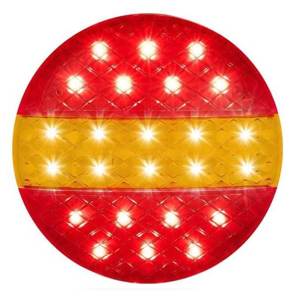 Feu arriÃ¨re 12 24V 3 fonctions 140mm STI LED