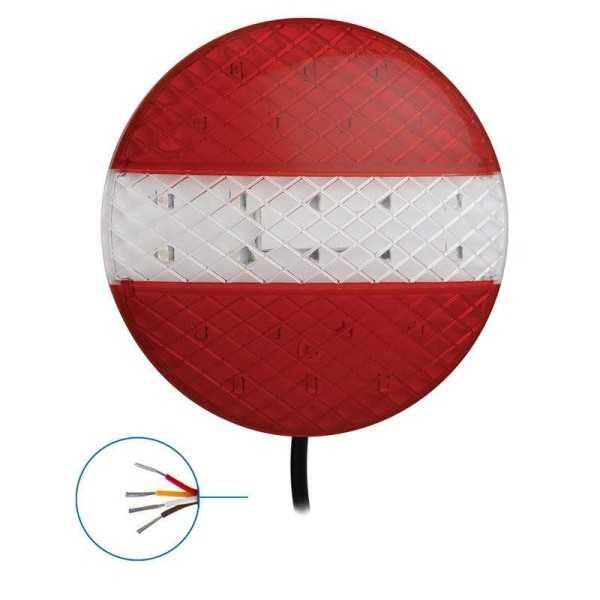 Feu arrière 12 24V 3 fonctions 140mm STI LED | ProPlus | Éclairage