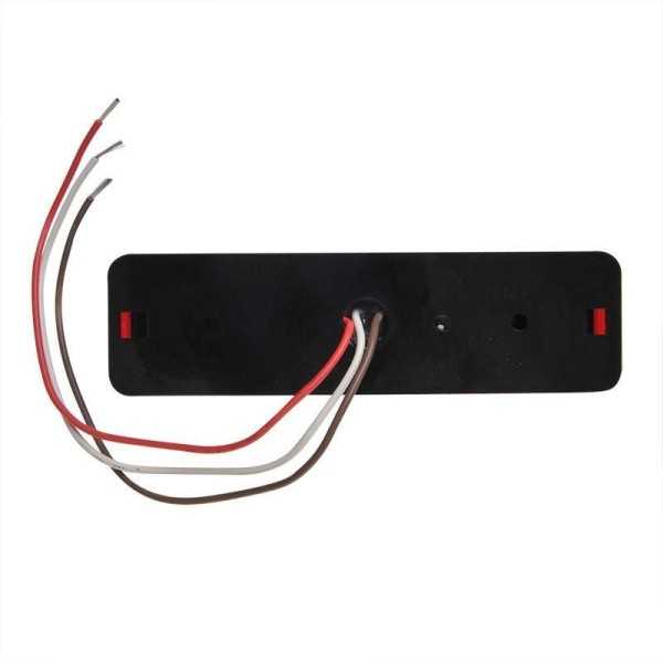 Feu arrière 12 24V 2 fonctions 135x38mm LED avec support noir | Pro...