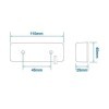 Feu de position arrière 12 24V rouge 110x40mm LED dans blister | Pr...