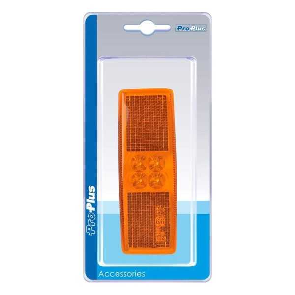 Feu de position latÃ©ral 12 24V orange 110x40mm LED dans blister