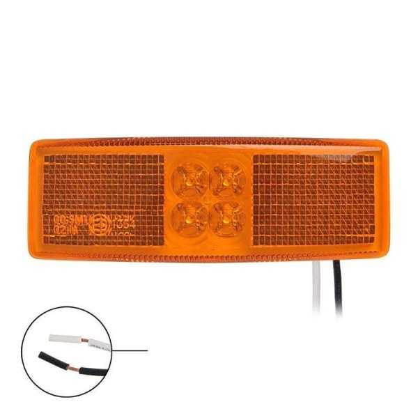 Feu de position latéral 12 24V orange 110x40mm LED dans blister | P...