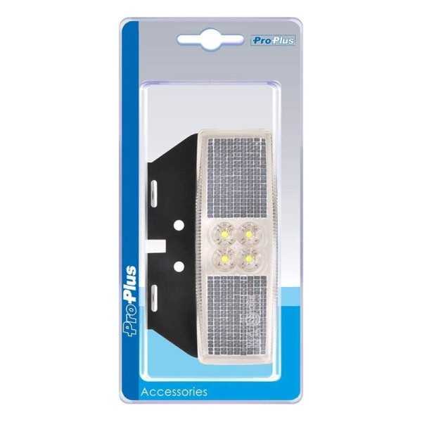 Feu de position 12 24V blanc 110x40mm LED avec support dans blister
