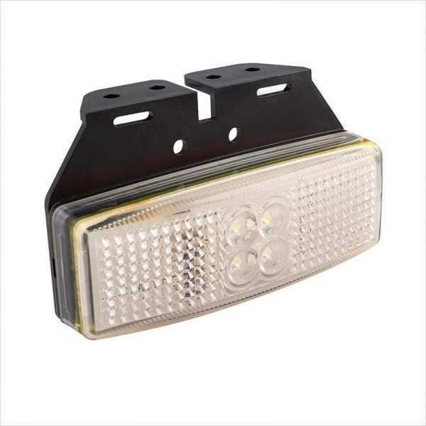 Feu de position 12 24V blanc 110x40mm LED avec support dans blister...