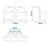 Feu de position 12 24V blanc 110x40mm LED avec support dans blister...