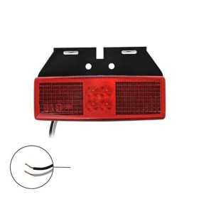 Feu de position arrière 12 24V rouge 110x40mm LED avec support | Pr...