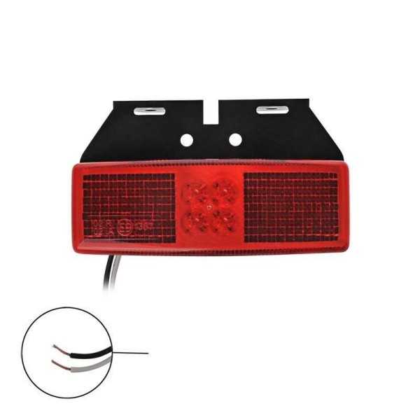 Feu de position arrière 12 24V rouge 110x40mm LED avec support dans...