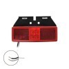 Feu de position arrière 12 24V rouge 110x40mm LED avec support dans...