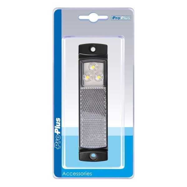 Feu de position 12 24V blanc 126x30mm LED dans blister