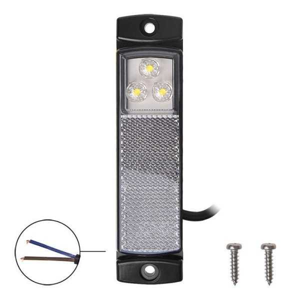 Feu de position 12 24V blanc 126x30mm LED dans blister | ProPlus | ...