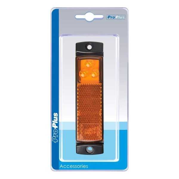 Feu de position latÃ©ral 12 24V orange 126x30mm LED dans blister