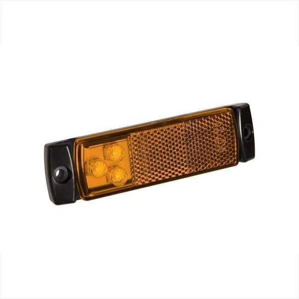 Feu de position latéral 12 24V orange 126x30mm LED dans blister | P...