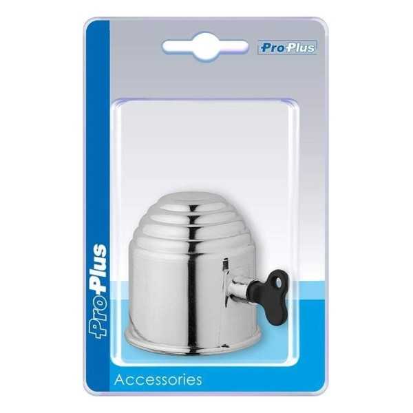 Cache rotule chromÃ© avec serrure dans blister