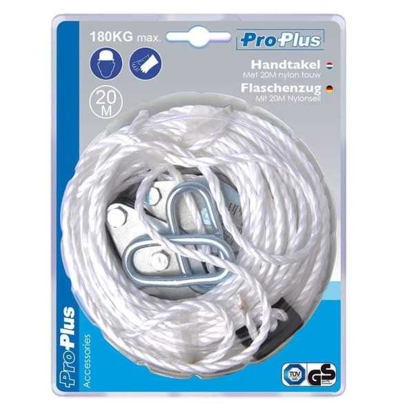 Palan manuel à corde nylon 20M | ProPlus | Treuil