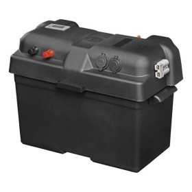 Boîte à batterie 35x18x23cm 2x USB - 1x 12V prise - Voltmètre - 2x ...