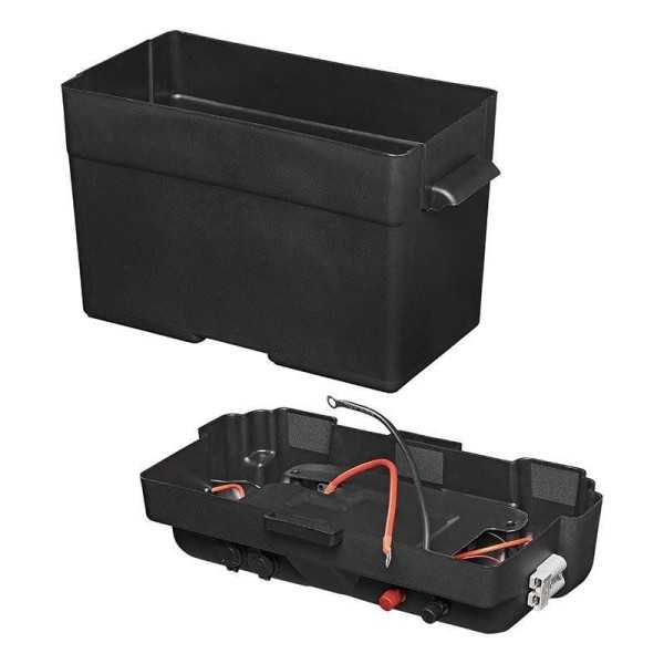 Boîte à batterie 35x18x23cm 2x USB - 1x 12V prise - Voltmètre - 2x ...