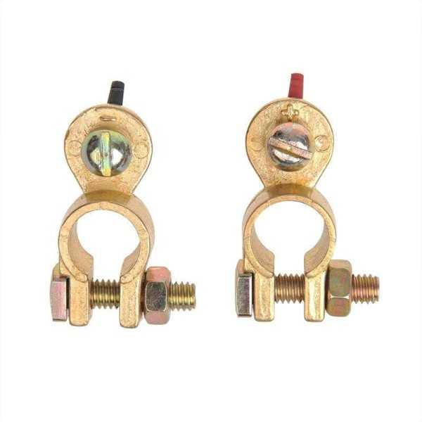 Set de cosses de connexion de batterie ( et) et (-) avec écrou papi...