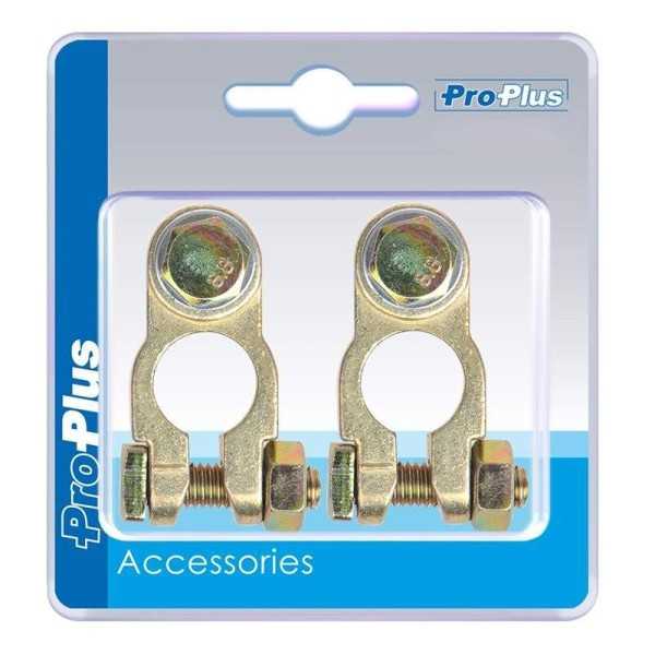 Set de cosses de connexion de batterie ( et) et (-) avec boulon dans blister