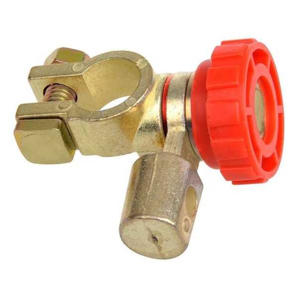 Cosse de connexion de batterie (-) avec coupe circuit ronde dans bl...