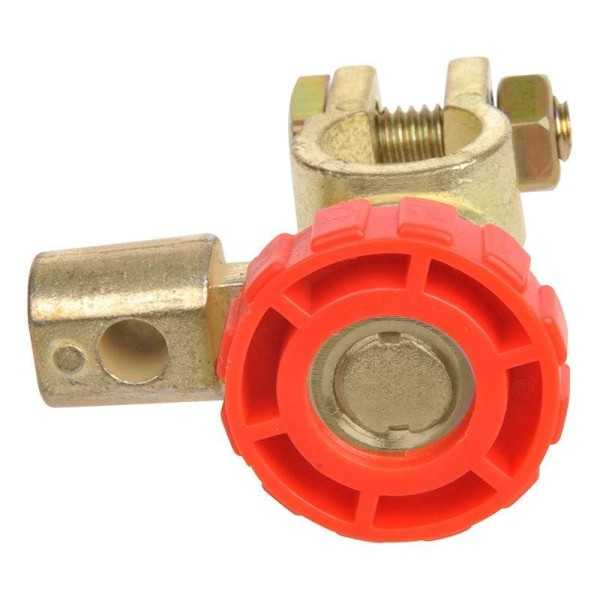 Cosse de connexion de batterie (-) avec coupe circuit ronde dans bl...