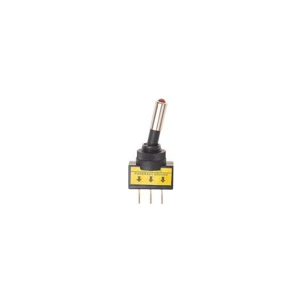 Interrupteur Ã  levier LED rouge 12V-max. 20A