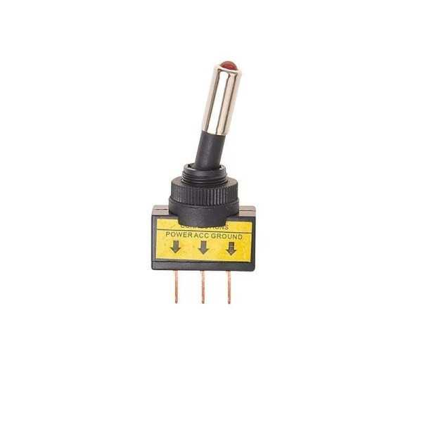 Interrupteur à levier LED rouge 12V-max. 20A dans blister | ProPlus...