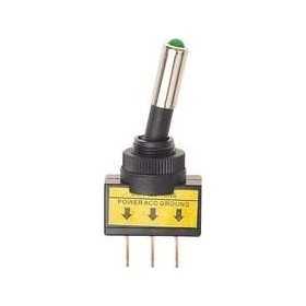Interrupteur Ã  levier LED vert 12V-max. 20A