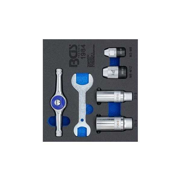 Insert de servante d'atelier 1/6 : Porte taraud et filiÃ¨res 6 piÃ¨ces