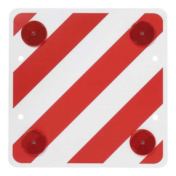 Panneau de signalisation plastique 50x50cm avec rÃ©flecteurs
