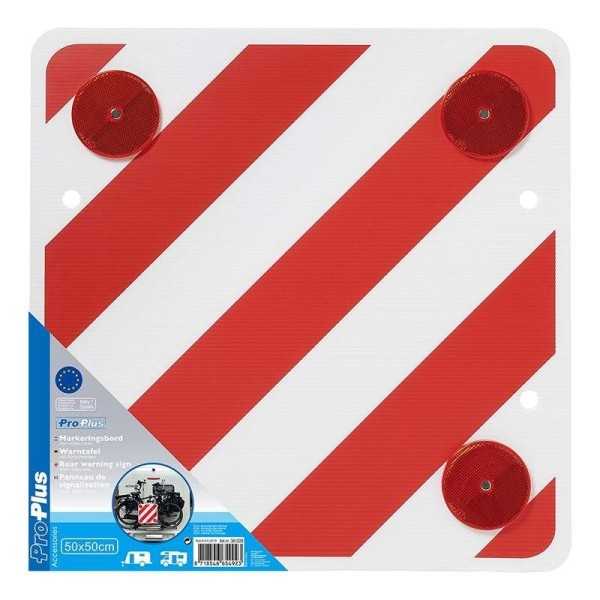 Panneau de signalisation plastique 50x50cm avec réflecteurs | ProPl...