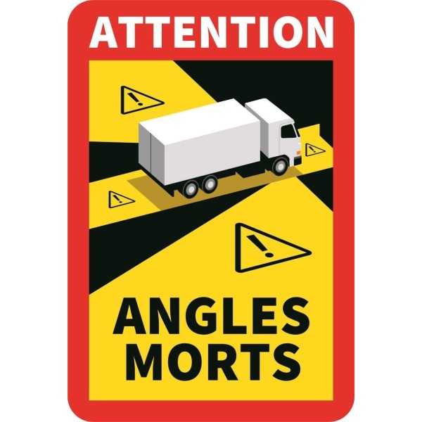 Sticker "Attention Angles Morts!" camion