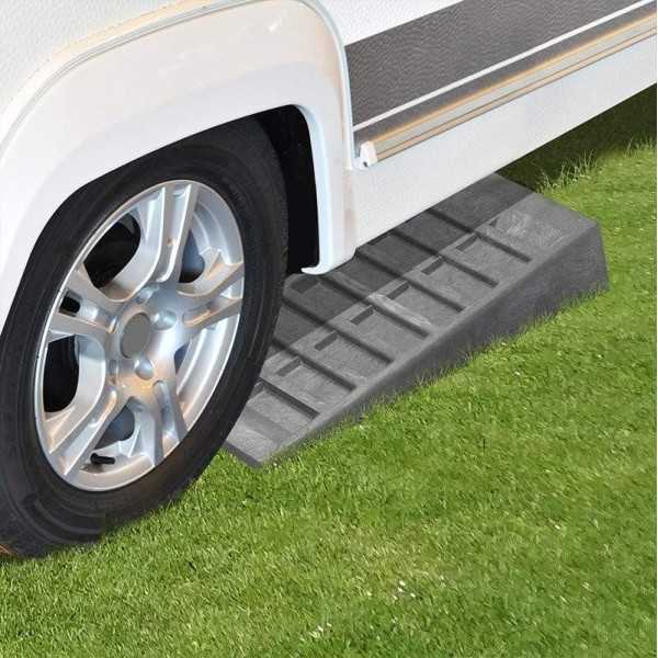 Cale de nivellement 90mm gris jeu de 2 pièces | ProPlus | Cale Roue