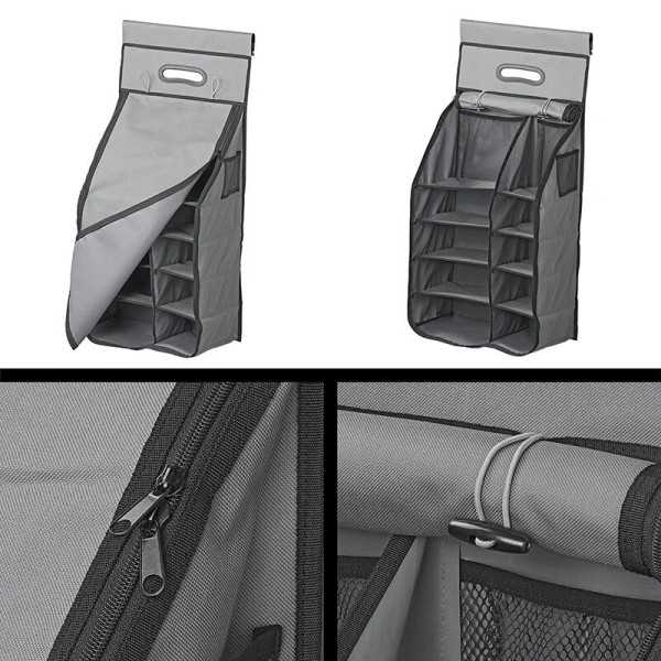 Organiseur 14 poches 40 x 78 x 26 cm avec pochette zippée + 7 mm jo...